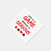 人生はゲームブリッジは深刻なカードゲーム スタンダードカクテルナプキン (角)