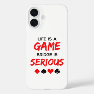 人生はゲームブリッジは深刻なカードゲーム iPhone 16ケース