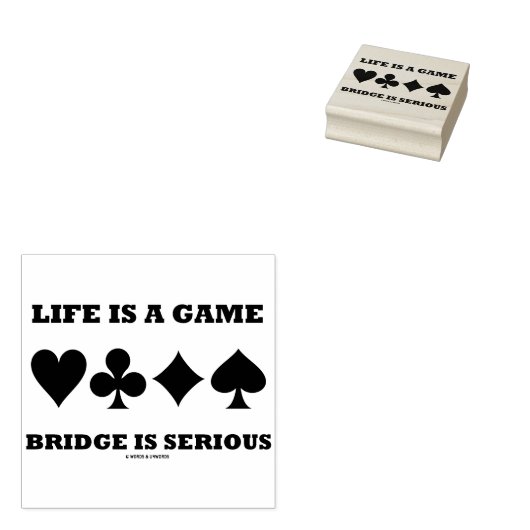 人生はゲームブリッジは深刻な4つのカードスーツである ラバースタンプ (押印)
