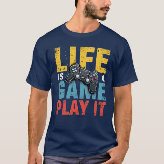 人生はゲーム遊の好きおもしろいだ Tシャツ