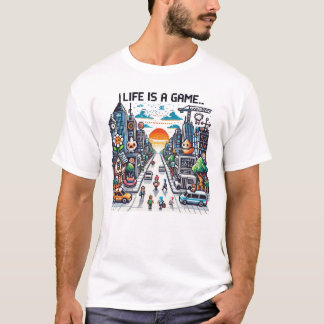 人生はゲーム…#Part2 (8ビット) (ゲーマーTシャツ) #14 Tシャツ