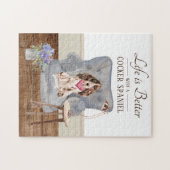 人生はコッカースパニエル犬ジグソーパズル ジグソーパズル (横)