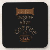 人生はコーヒーおもしろい諺の後に始まる コースター (正面)