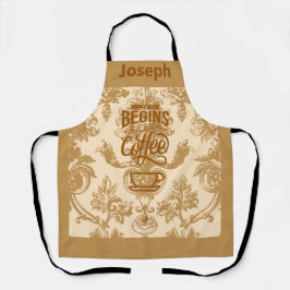人生はコーヒーから始まる エプロン