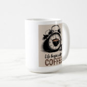 人生はコーヒーのマグカップクラシック11オズの後に始まる コーヒーマグカップ (正面右)