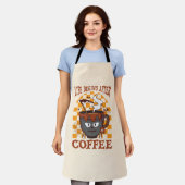 人生はコーヒーの後から始まる エプロン (着用した状態)