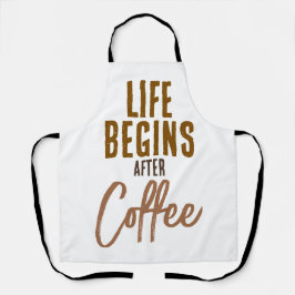 人生はコーヒーの後から始まる エプロン
