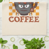 人生はコーヒーの後から始まる キッチンタオル (折り畳み)