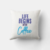 人生はコーヒーの後から始まる クッション (裏面)