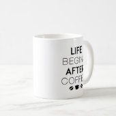 人生はコーヒーの後から始まる コーヒーマグカップ (正面右)