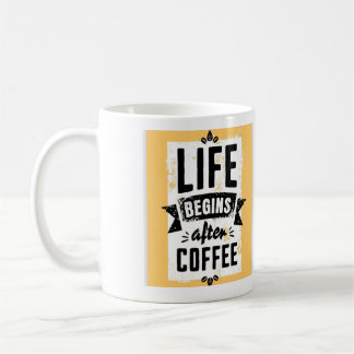 人生はコーヒーの後から始まる コーヒーマグカップ