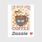 人生はコーヒーの後から始まる シール (シート)