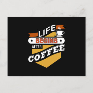 人生はコーヒーの後から始まる ポストカード