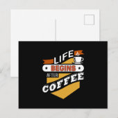 人生はコーヒーの後から始まる ポストカード (正面/裏面)