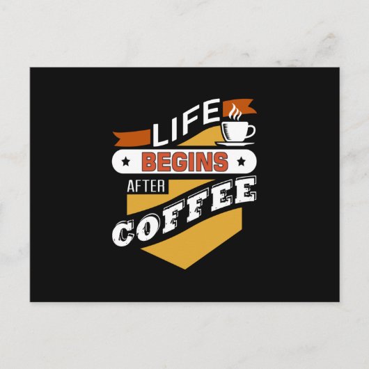 人生はコーヒーの後から始まる ポストカード (正面)