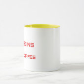 人生はコーヒーの後から始まる マグカップ (中央)