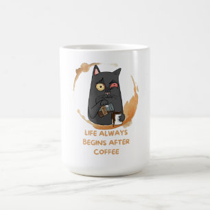 人生はコーヒーの後に始まる コーヒーマグカップ