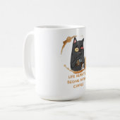 人生はコーヒーの後に始まる コーヒーマグカップ (正面左)