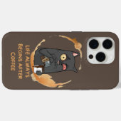 人生はコーヒーの後に始まる Case-Mate iPhoneケース (裏面 (横))