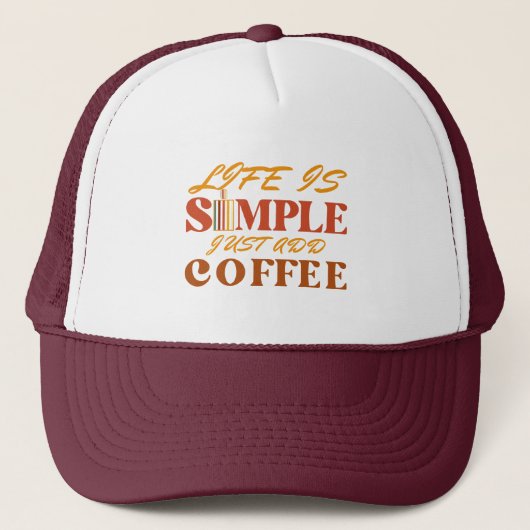 人生はコーヒーシンプルカフェイン依存症を追加する キャップ (正面)