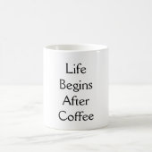 人生はコーヒータイポグラフィの後に始まる コーヒーマグカップ (中央)