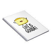 人生はゴウダユーモア ポジティブチーズパンのようだ ノートブック (右側)