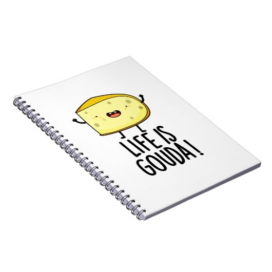 人生はゴウダユーモア ポジティブチーズパンのようだ ノートブック (右側)
