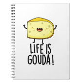 人生はゴウダユーモア ポジティブチーズパンのようだ ノートブック (正面)