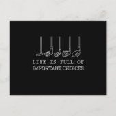 人生はゴルフの重要な選択でいっぱいだ シーズンポストカード (正面)