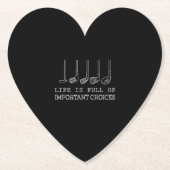 人生はゴルフの重要な選択でいっぱいだ ペーパーコースター (正面)