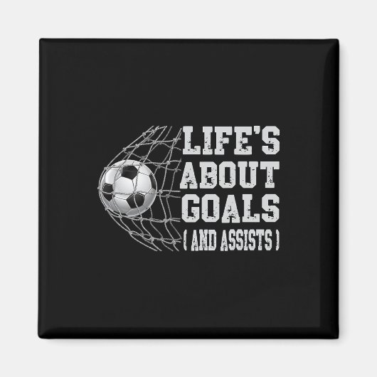 人生はゴールだ 面白いサッカー選手の言葉 マグネット (正面)