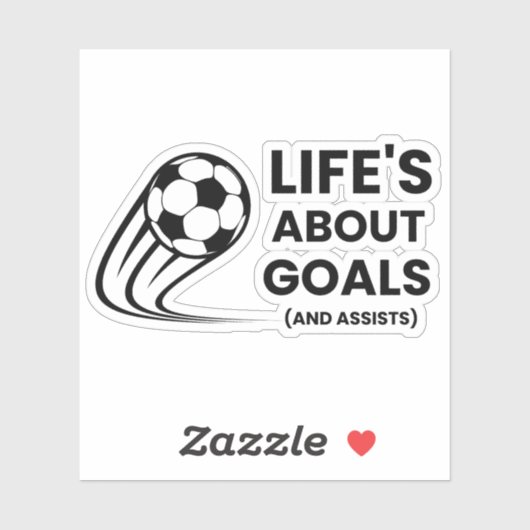 人生はゴールとアシストだ！面白いサッカーグッズ シール (シート)