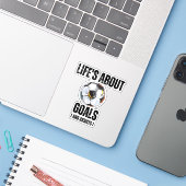 人生はゴールとアシストだ!面白いサッカー シール (ノートパソコンとiPhone)