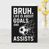 人生はゴールとISTSサッカーだ _1 カード (黄色い花)