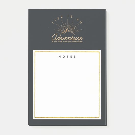 人生はゴールデンサンレイズの冒険の山 ポストイット (正面)