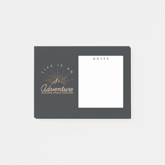 人生はゴールデンサンレイズの冒険の山 ポストイット (正面)