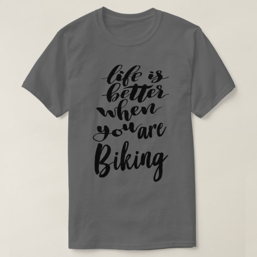 人生はサイクリング1 Tシャツ (デザイン正面)