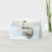 人生はサンドドルとのビーチ引用文である カード (正面)
