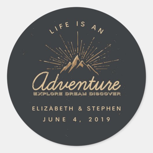 人生はサンレイズの冒険結婚山 ラウンドシール (正面)