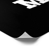 人生はショートミルクだおもしろいそれは牛プリン黒いBG ポスター (角)