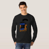 人生はシンプル寝食べてパラシュート Tシャツ (正面フル)
