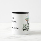 人生はジェットコースターだ。乗楽しむれ！マグ マグカップ (中央)