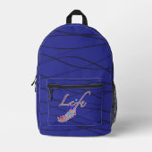 人生はジェットコースター プリントバックパック (正面)