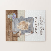 人生はジグソーポメラニア犬パズルで ジグソーパズル (横)