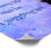 人生はジャグリング行為パンダ感動的かわいい ポスター (角)