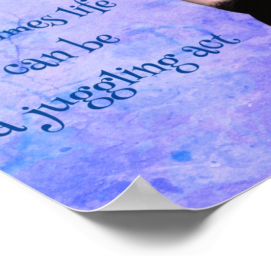 人生はジャグリング行為パンダ感動的かわいい ポスター (角)