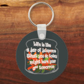 人生はジャラペノスの瓶のようなものだ…キーチェーン キーホルダー (正面)