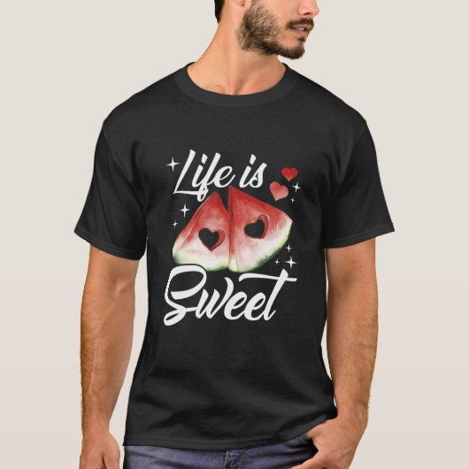 人生はスイカの日 Tシャツ (正面)