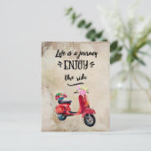 人生はスクーターと感動的の旅だ ポストカード (スタンド正面)