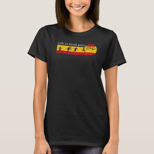 人生はスペインのサッカーゴールスペインのについて Tシャツ (正面)